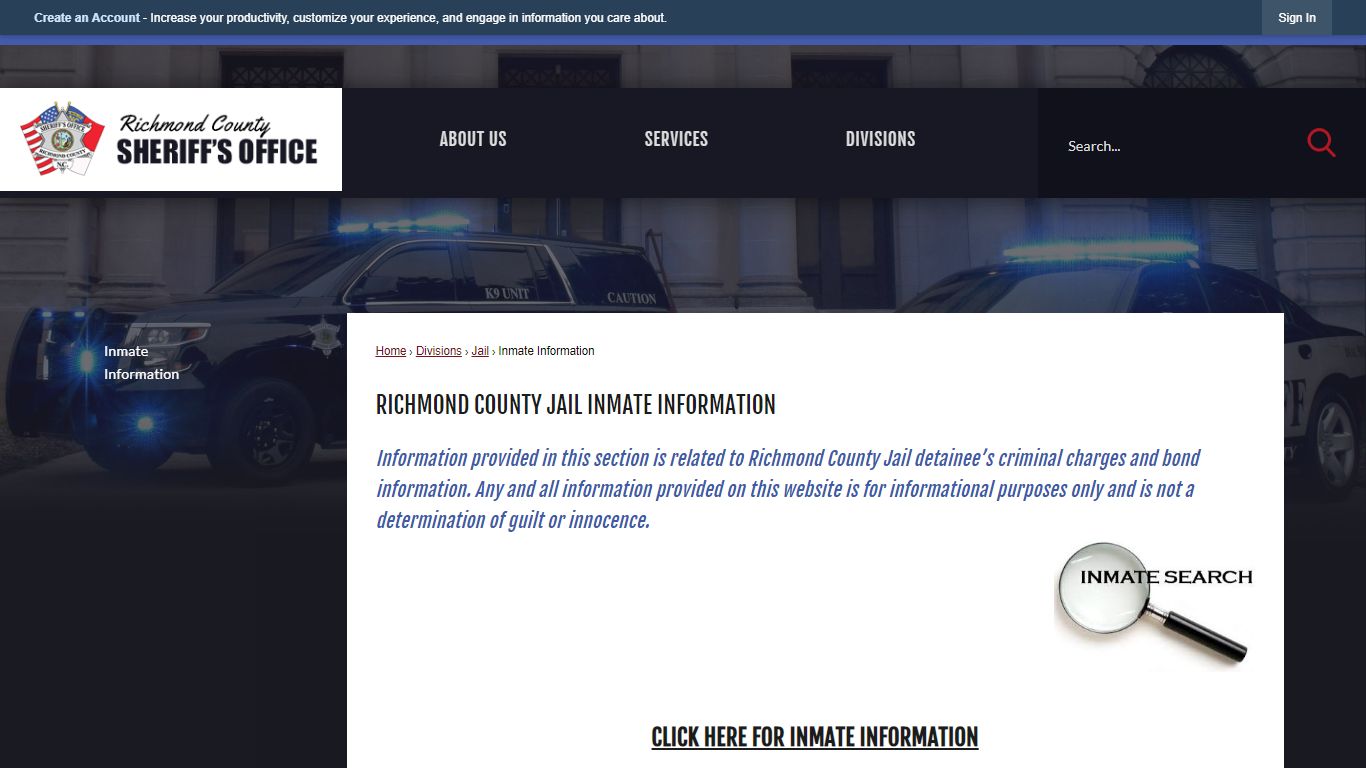 Richmond County Jail Inmate Information | Richmond County ...