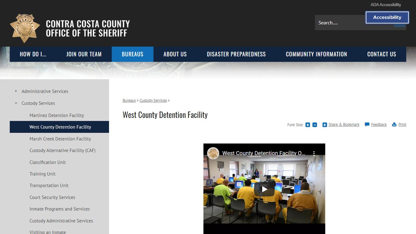 West County Detention Facility | Contra Costa Sheriff, CA